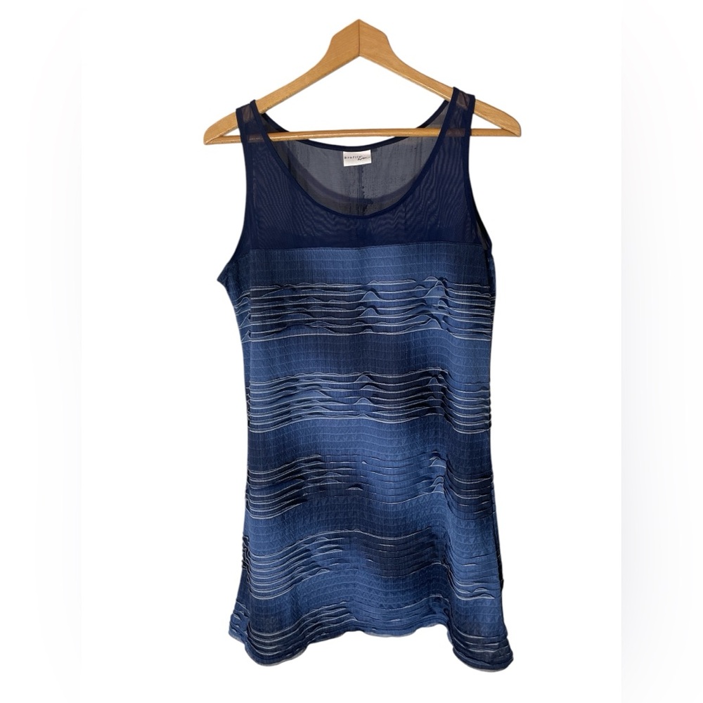 F1- Womens Large swim dress cover  Blue Sleeveless